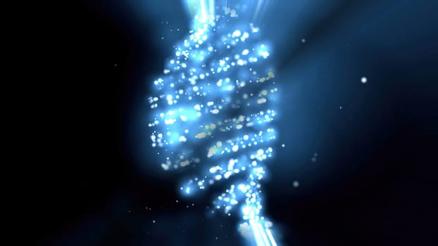 Dna Helix  Molecules On Blue Background,Dna Helix  Molecules On Blue Background