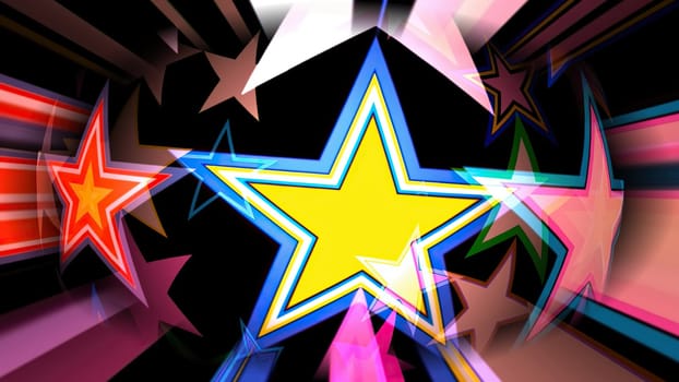 Colorful Stars on Spinning Sphere,Colorful Stars on Spinning Sphere
