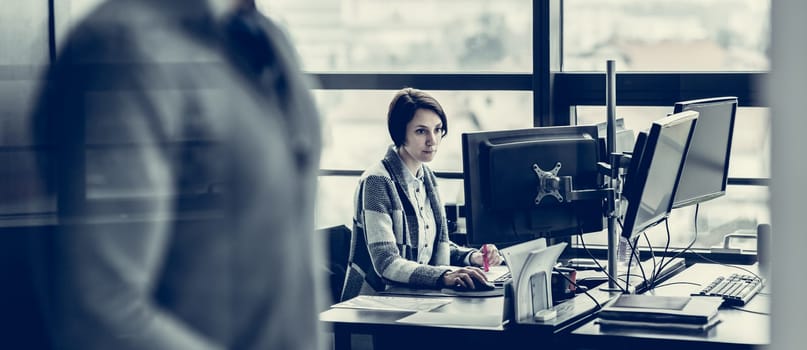 Personal assistant working in corporate office. Business and entrepreneurship concept.