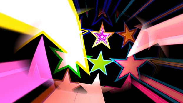 Colorful Stars on Spinning Sphere,Colorful Stars on Spinning Sphere