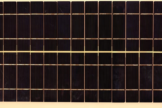 Solar panel in a closeup