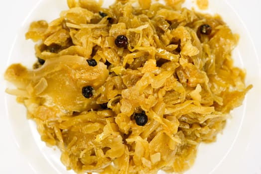 German deli Sauerkraut in a closeup