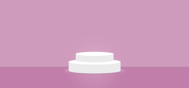 Pink Lavender color abstract with stage podium display platform, modern studio, wall scene fashion, stage podium scene with for Award Ceremony and colorful presentation simple art spotlight summer banner. 3D rendering.