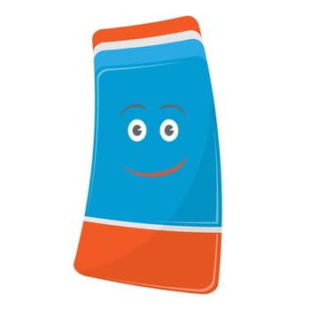 Cute Colored Eraser Icon Isolated on White Background.