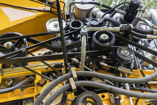 Belt Drive of the combine harvester in detail.