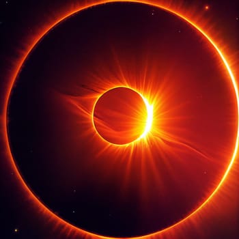Illustration of a partial solar eclipse. A solar eclipse occurs when the Moon passes between Earth and the Sun, thereby obscuring Earth's view of the Sun, totally or partially.