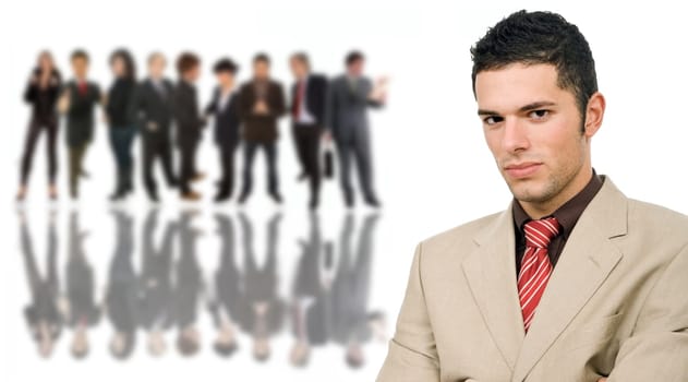 young business man with some people on the back