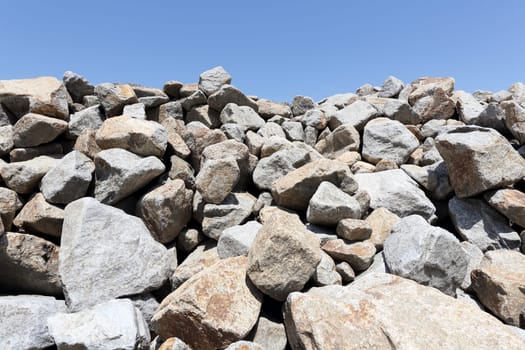 Abstract of gravel piles in a quarry