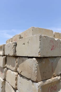 Stack of concrete blocks