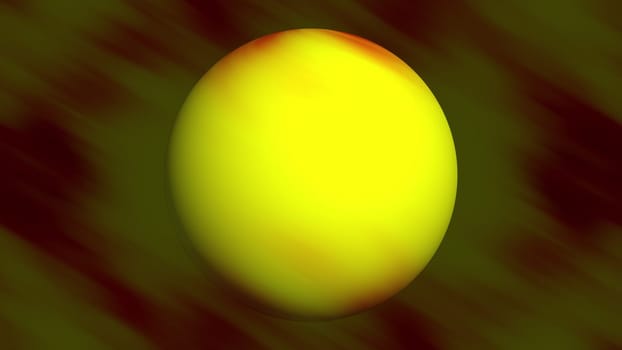 Sphere gold. Computer generated 3d render