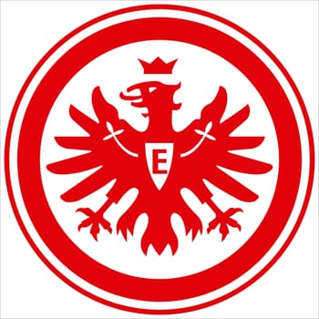 Frankfurt am Main, Germany - 10.23.2022 Logo of the German football club Eintracht Frankfurt. Vector image