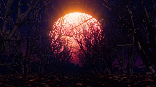 3D illustration Background for advertising and wallpaper in scary and horror scene. 3D rendering in decorative concept.