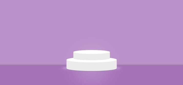 Purple Rose color abstract with stage podium display platform, modern studio, wall scene fashion, stage podium scene with for Award Ceremony and colorful presentation simple art spotlight summer banner. 3D rendering.