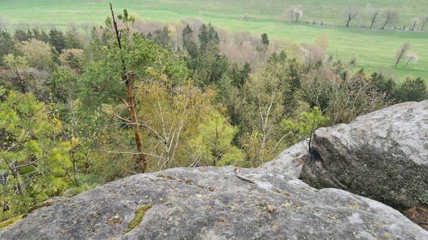 Bastei in the Elbe Sandstone Mountains Saxony Germany.