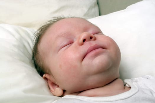 Close-up of  newborn baby boy