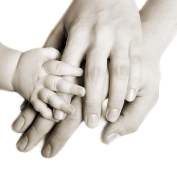 Hands of a family