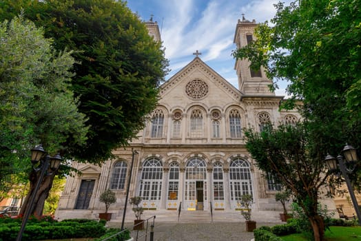 Aya Triada Rum Ortodoks Kilisesi, or Aya Triada Greek Orthodox Church, located in Beyoglu district, near Taksim Square, Istanbul, Turkey