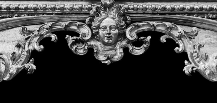 Antique baroque frame decoration with blank empty copy space - picture