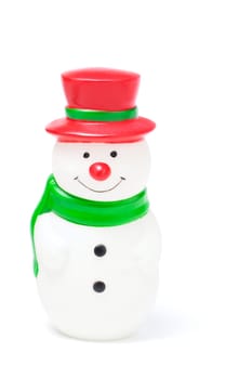 Snowman Figure on White Background