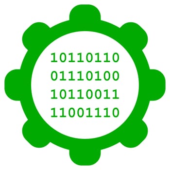 Binary code and wheel
