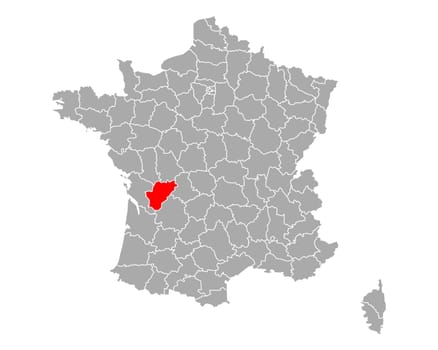 Map of Charente in France