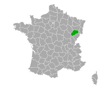 Map of Haute-Saone in France