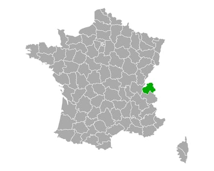 Map of Haute-Savoie in France