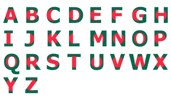 3D Flag of Bangladesh on a text background.
