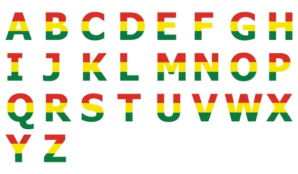 3D Flag of Bolivia on a text background.