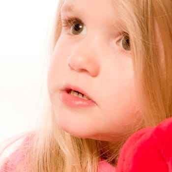 little children portraits taken in the studio on a white background