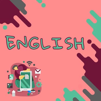 Hand writing sign English, Conceptual photo possible communication between countries the only common language