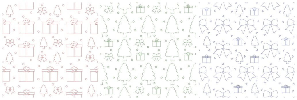 Set of Boxing Day Sale Seamless Pattern Design with Glove and Gift Box for Promotion or Shopping on Template Hand Drawn Cartoon Flat Illustration