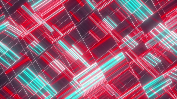 Random neon lines. Computer generated 3d render