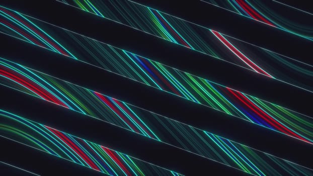 Glowing stripes. Computer generated 3d render