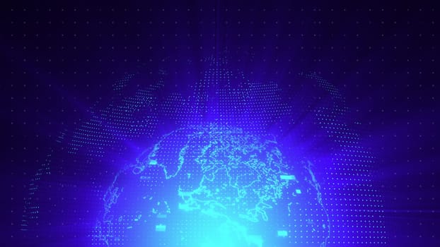 Digital world map. Computer generated 3d render