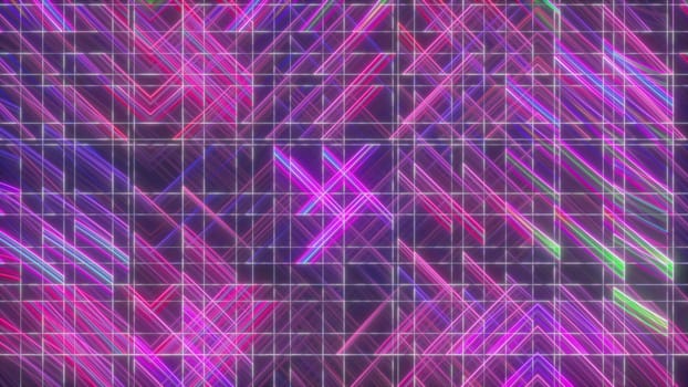 Random neon lines. Computer generated 3d render