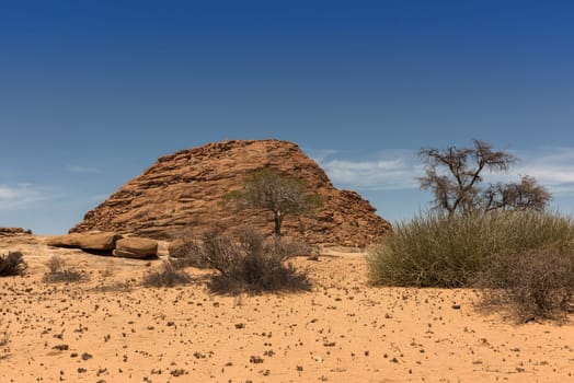 Landscape Spitzkoppe Mountain - bald granite peak in , Erongo, Namibia