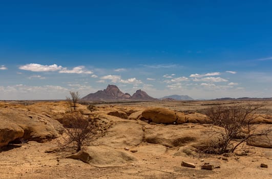 Landscape Spitzkoppe Mountain - bald granite peak in , Erongo, Namibia