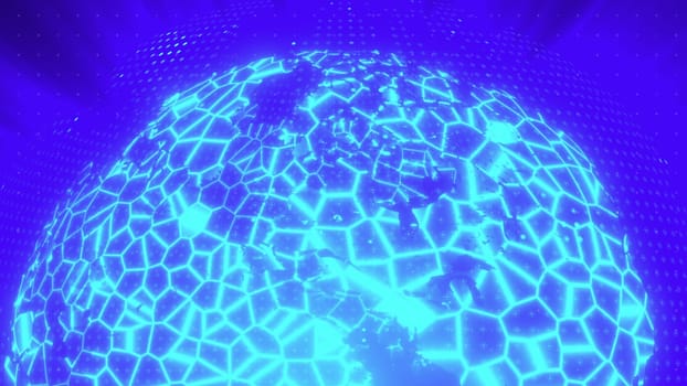 Digital world map. Computer generated 3d render