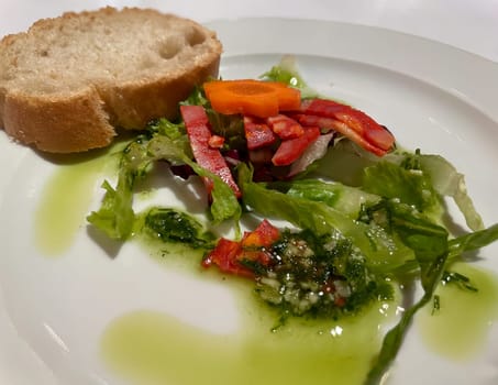 Salad on a bowl. A healthy salad on a plate.