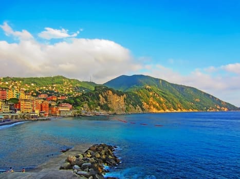 Beach in Camogli, Italy