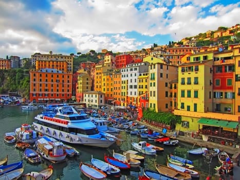 Harbor in Camogli, Italy