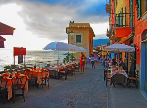 Restaurant in Comogli, Italy
