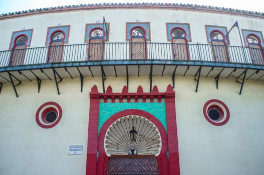 Bullring of Almendralejo, Badajoz, Extremadura, Spain. Outdoors view