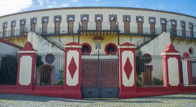 Bullring of Almendralejo, Badajoz, Extremadura, Spain. Outdoors view