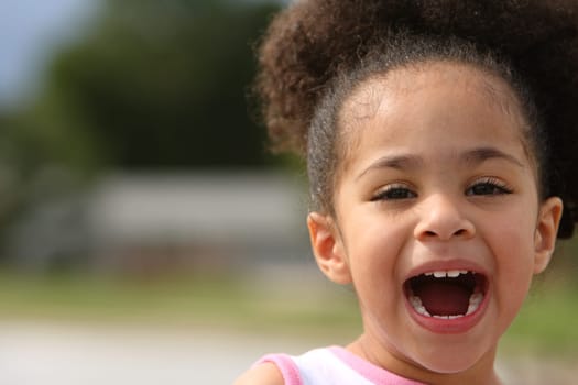 Child having fun in a park