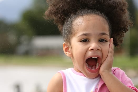 Child having fun in a park