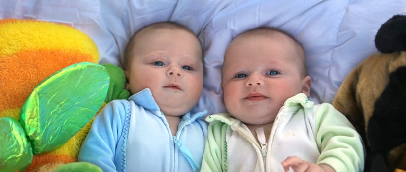 Two baby boys twin brothers ..