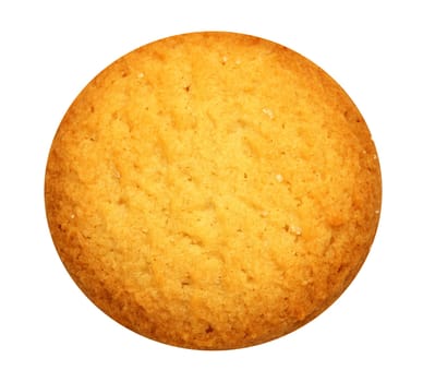 Tasty cookies isolated on white background photographed close up