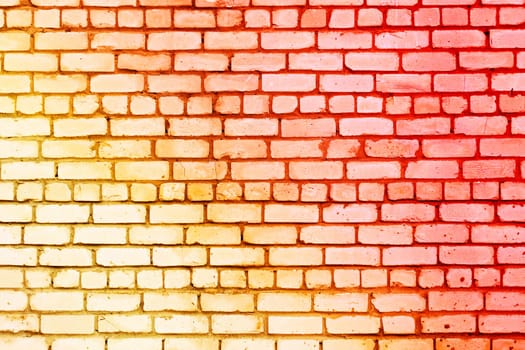 Brick wall photographed on the street close up